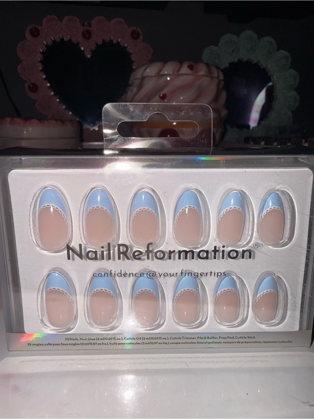 Nail Reformation Blue French Press-On Nail Set